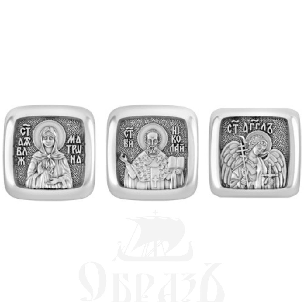 православная бусина святая мученица лариса гофтская, серебро 925 пробы с золочением (арт. 10.023)