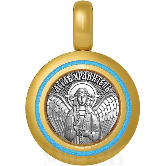 нательная икона святая праведная иоанна мироносица, серебро 925 проба с золочением и эмалью (арт. 01.020)