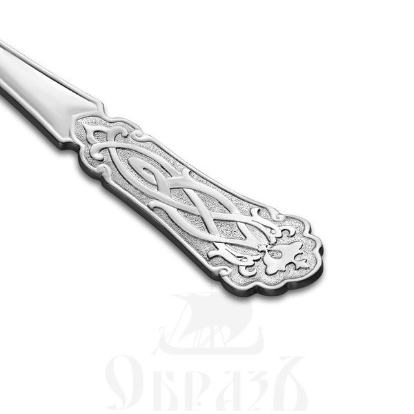 ложка чайная «орнамент» (русские самоцветы 26095) серебро 925 пробы