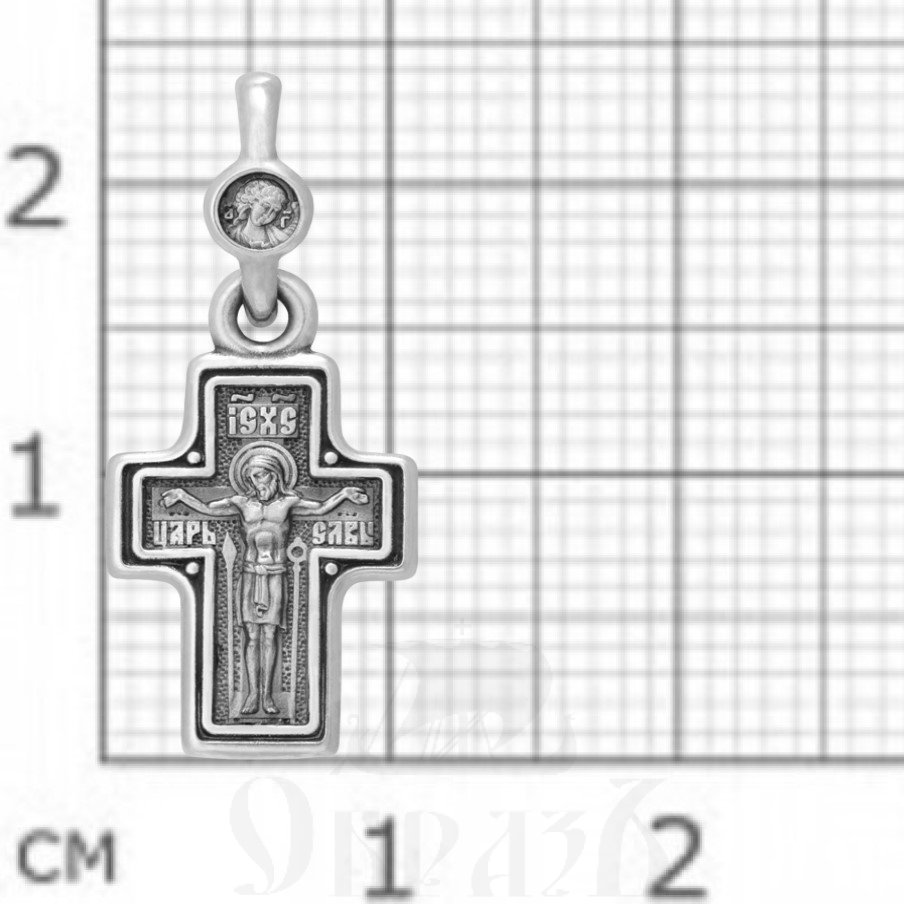 крест «распятие. ангел хранитель. матрона московская», серебро 925 проба (арт. 101.828)