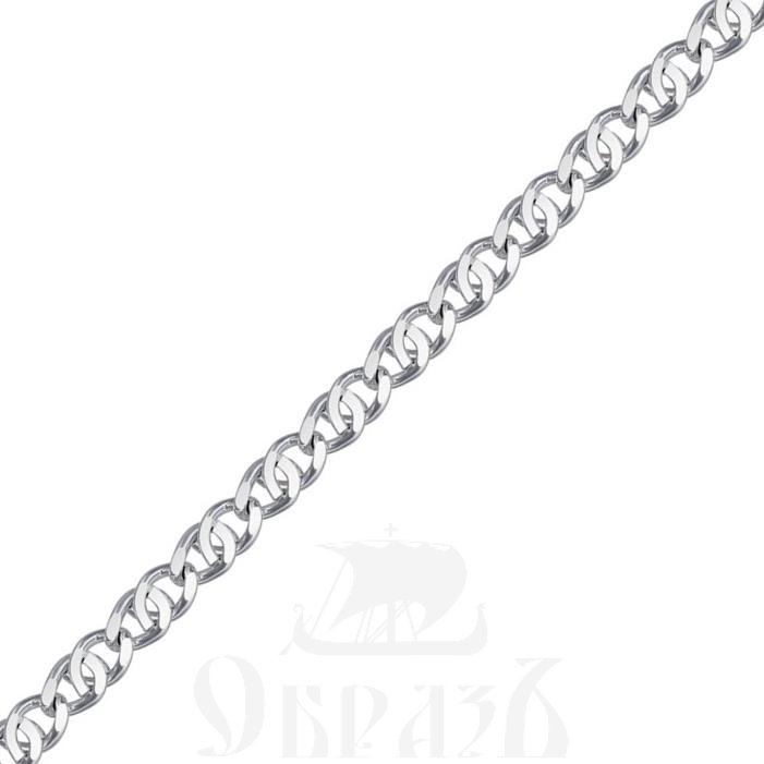 цепь плетение "окио ди перниче" серебро 925 пробы с родиевым покрытием (арт. нц 22-050-3 d0,60)